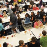 Image of Mitchell Elementary Students eating lunch