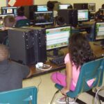 Students working in new computer lab