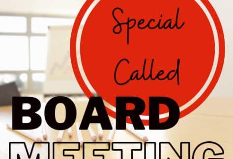 Special Called Board Meeting